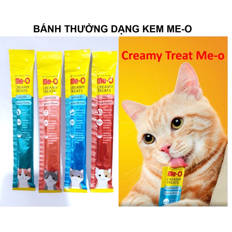Bánh Thưởng dạng kem Me-O Creamy Treats Thanh lẻ