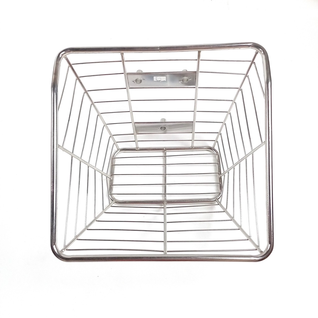 Rổ trước Inox 10 ly dầy 2 lỗ trên 1 lỗ dưới dành cho xe Wave
