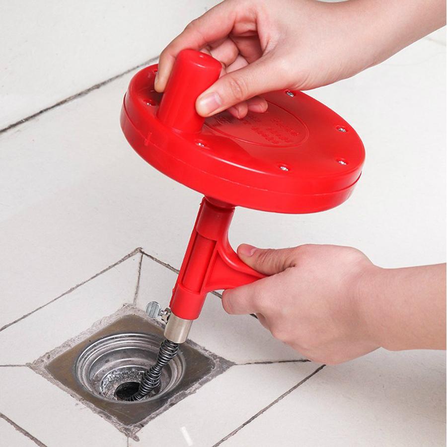 Dụng Cụ Thông Tắc Cống, Tắc Bồn Cầu, Chậu Rửa,  Nhà Tắm, Bồn Rữa Mặt, Bồn Rữa Chén Bát Dây Dài 5m Tiện Dụng Thao Tác Đơn Giản Và Hiệu Quả.