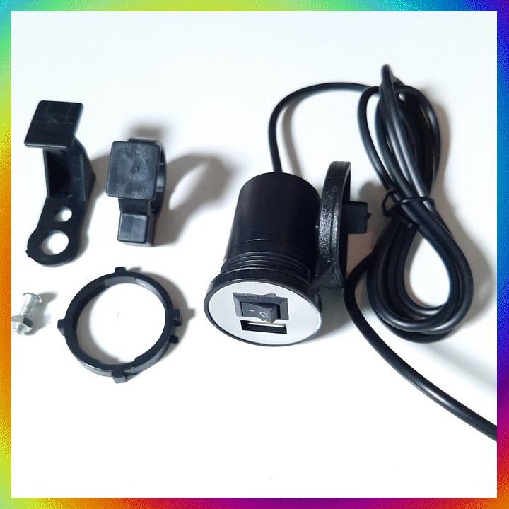 Bộ phụ kiện chế sạc điện thoại trên xe máy yf212 12/24v - 5v
