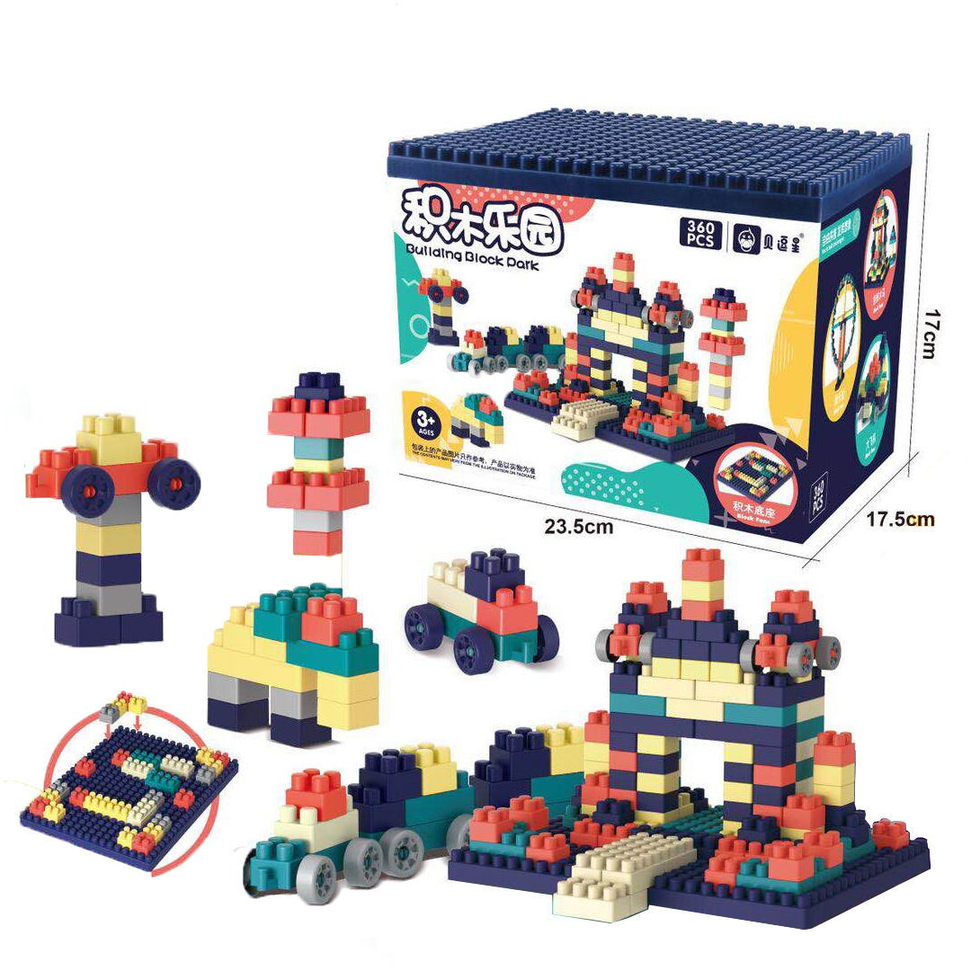 [HCM]Hộp đồ chơi lego lắp ghép nhiều màu 360 chi tiết cho bé từ 3+