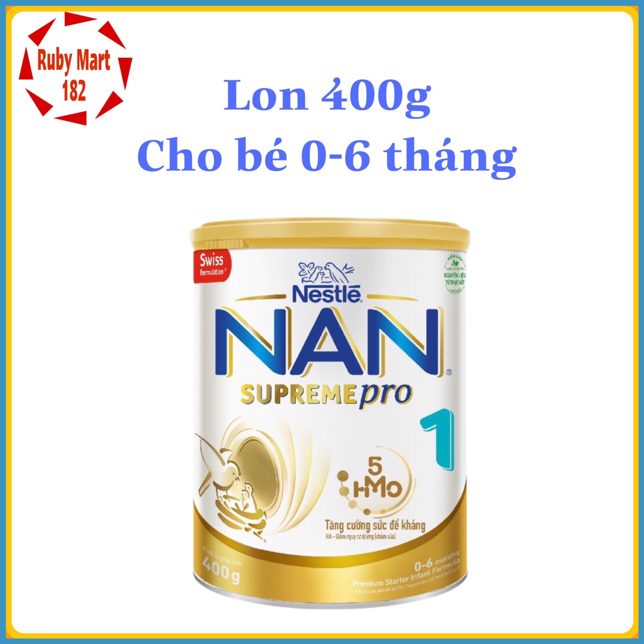 Sữa nan supreme pro số 1 lon 400g cho bé 0-6 tháng