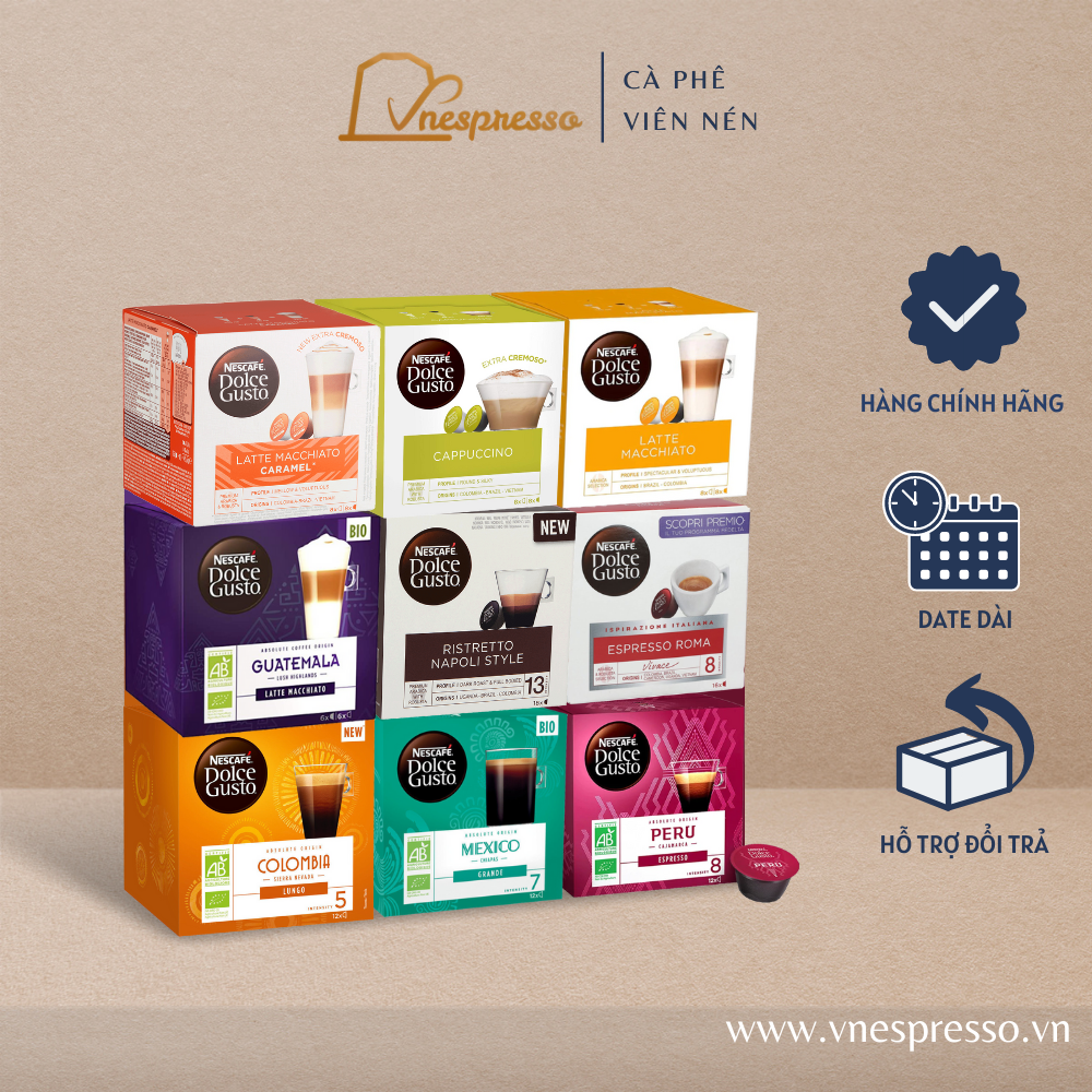 Cà phê viên nén dolce gusto espresso - hộp 16 viên
