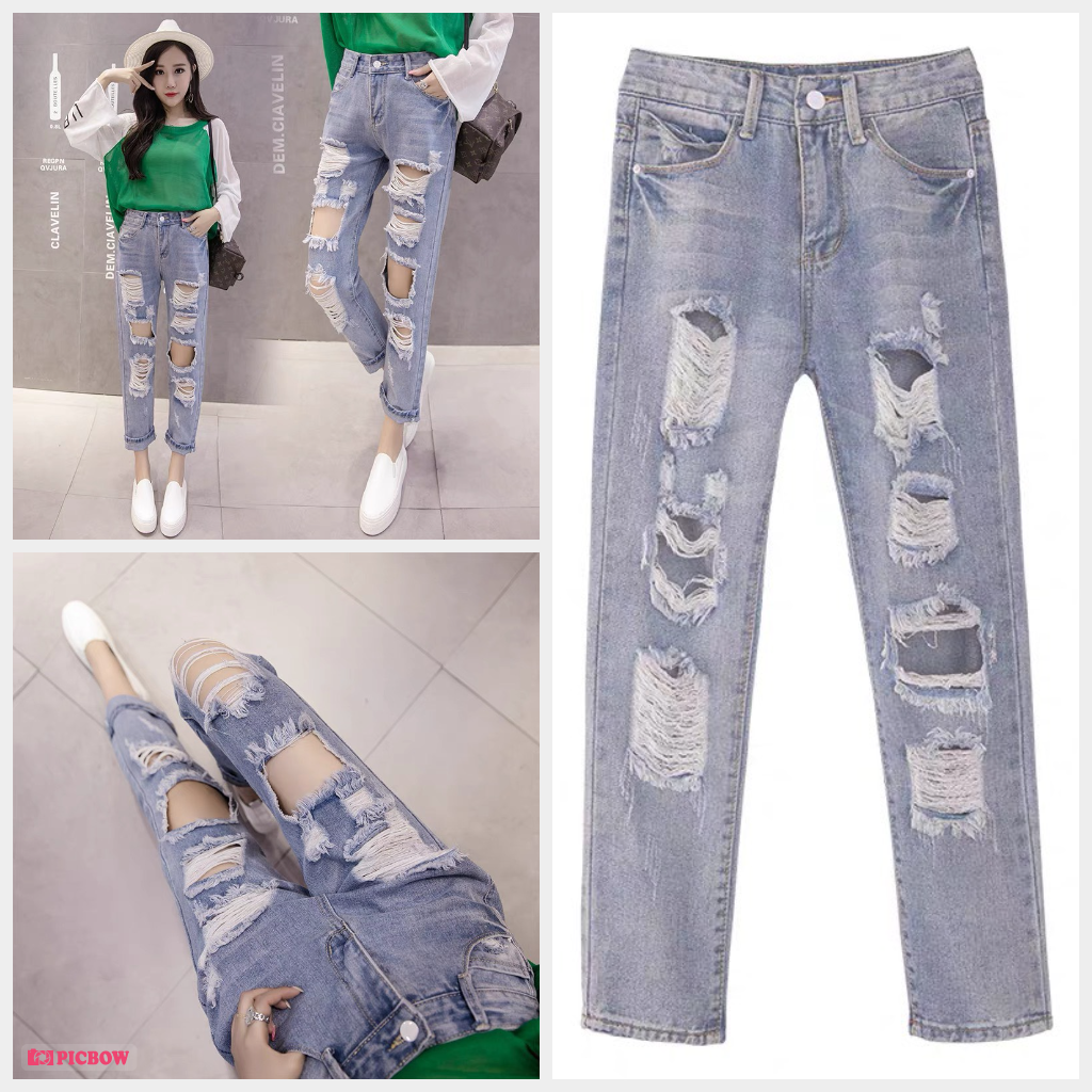 [ax]QUẦN BAGGY JEANS TRƠN LƯNG CAO HOẠ TIẾT DÂY VẮT CHÉO MÀU XANH NHẠT + ÁO THUN TRƠN (MUA RIÊNG)