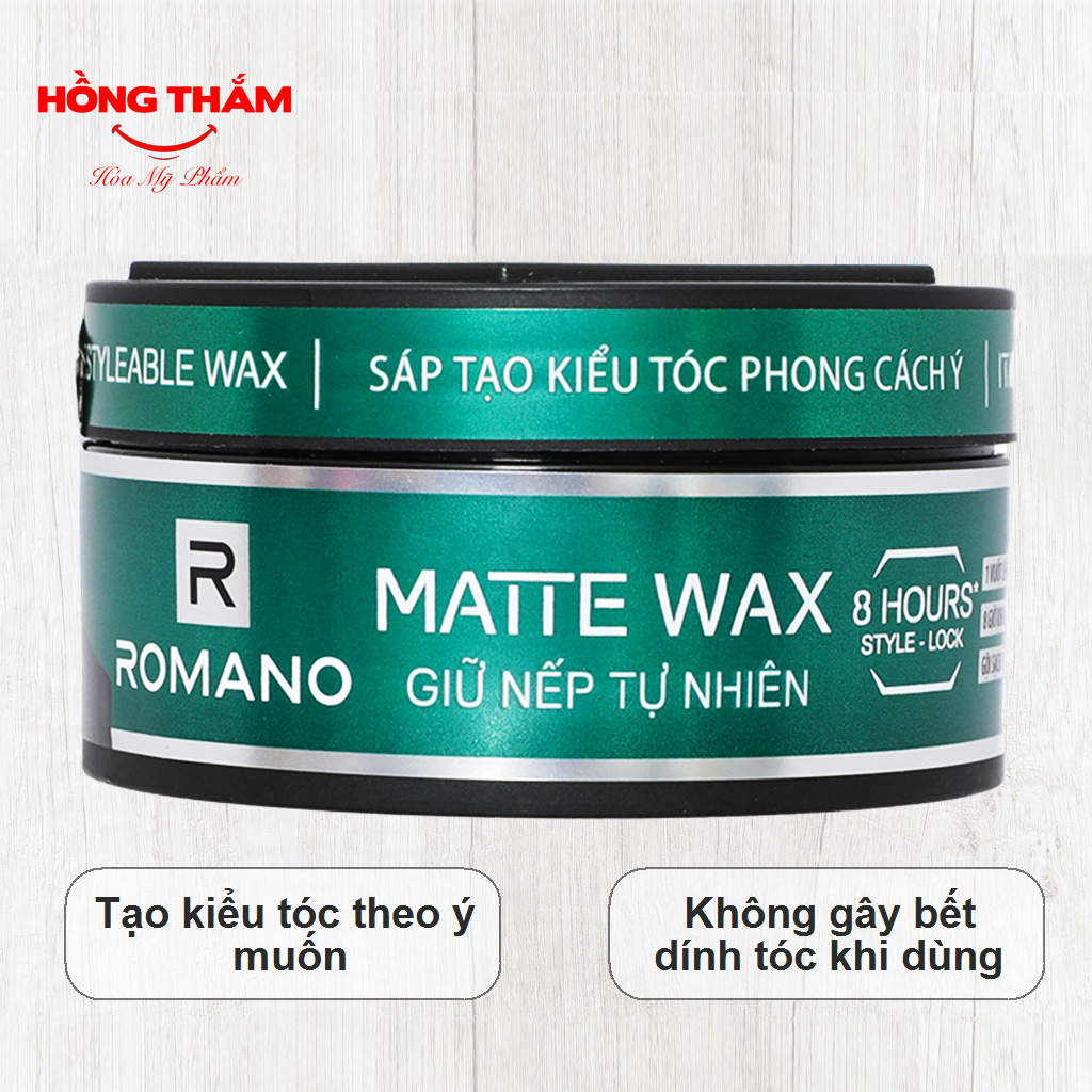 Sáp tạo kiểu tóc giữ nếp tự nhiên Romano Restyleable Matte Wax 68g/hộp