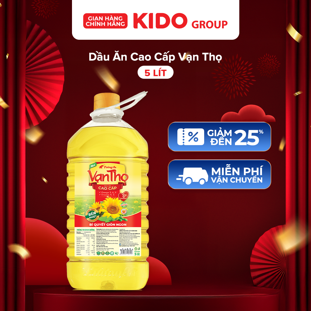 Dầu Ăn Cao Cấp Vạn Thọ 5L