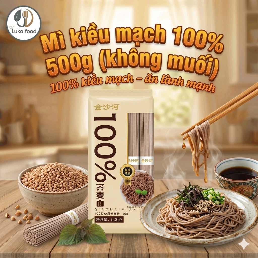 Mì Kiều mạch 100% (Qiaomaimian) 500g không muối