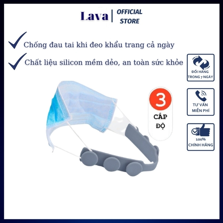 (Combo 3 Sản Phẩm)Dây đeo khẩu trang silicon chống đau tai, phụ kiện đeo khẩu trang y tế-LavarStore