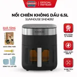 Nồi Chiên Không Dầu 6.5L Sunhouse Mama SHD4092 - Công Suất 2000W, Có 2 Thanh Nhiệt Kép Trên Dưới