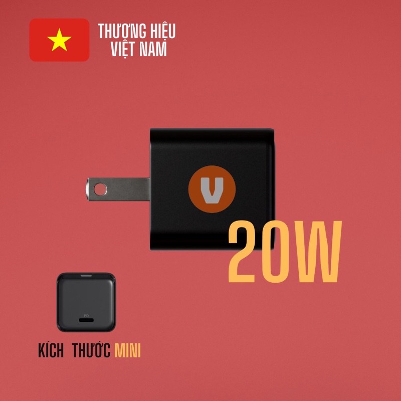 Sạc nhanh velasboost n93 20w - mini