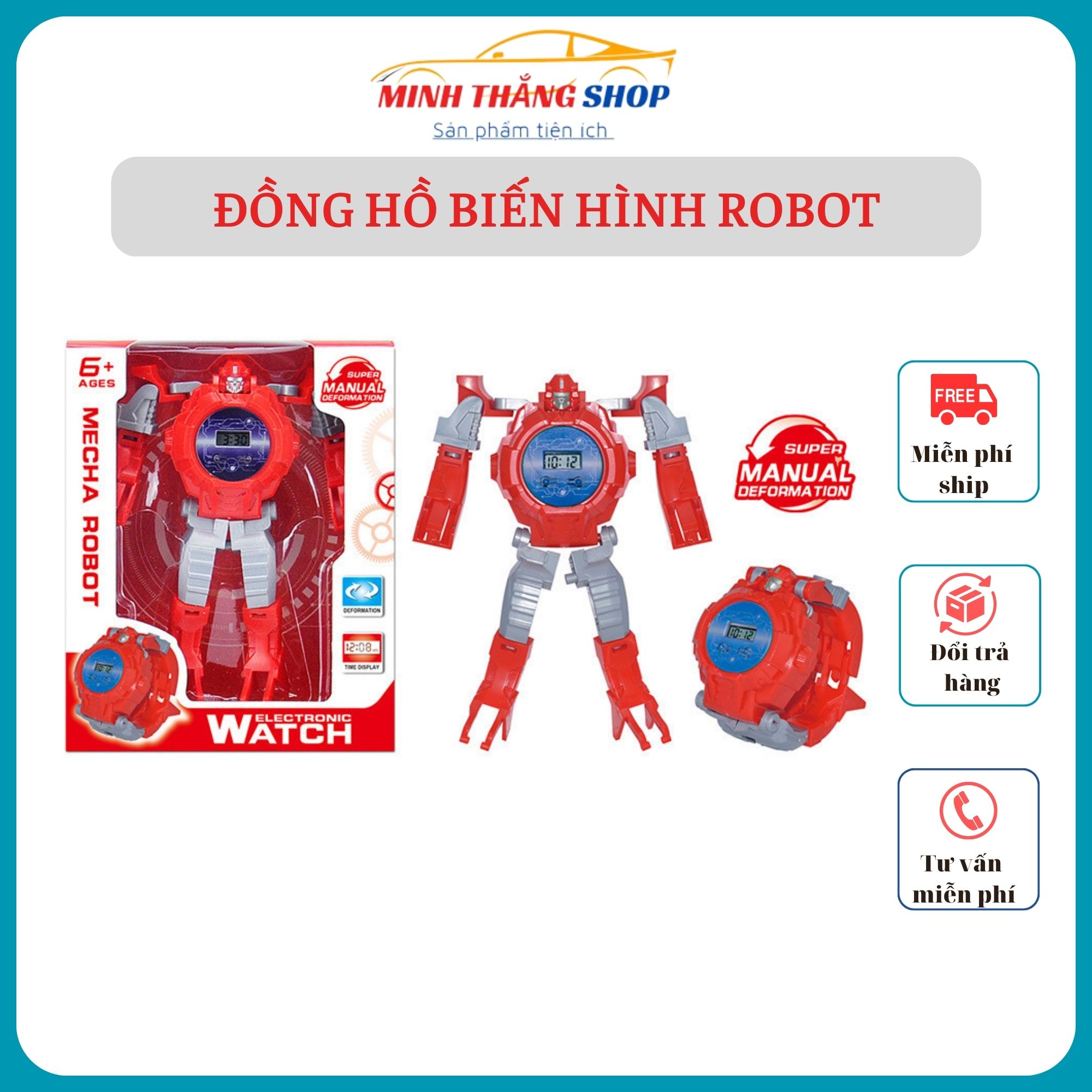 Đồng hồ điện tử biến hình robot