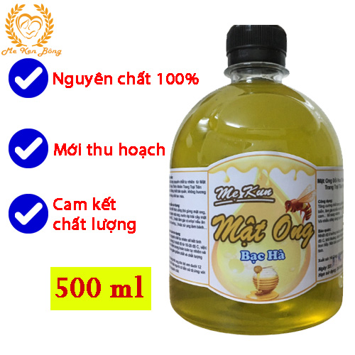 Mật Ong Bạc Hà Hà Giang Nguyên Chất 100% (Chai 500ml)