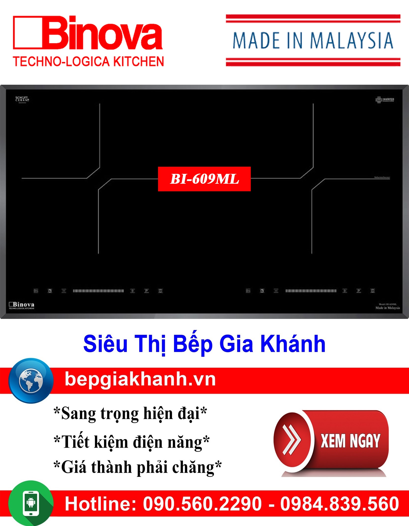 [HCM]Bếp từ đôi Binova BI-609ML nhập khẩu Malaysia, bếp từ, bếp điện từ, bếp từ đôi, bếp điện từ đôi, bếp từ giá rẻ, bếp điện từ giá rẻ, bếp từ đơn, bep tu don, bep tu