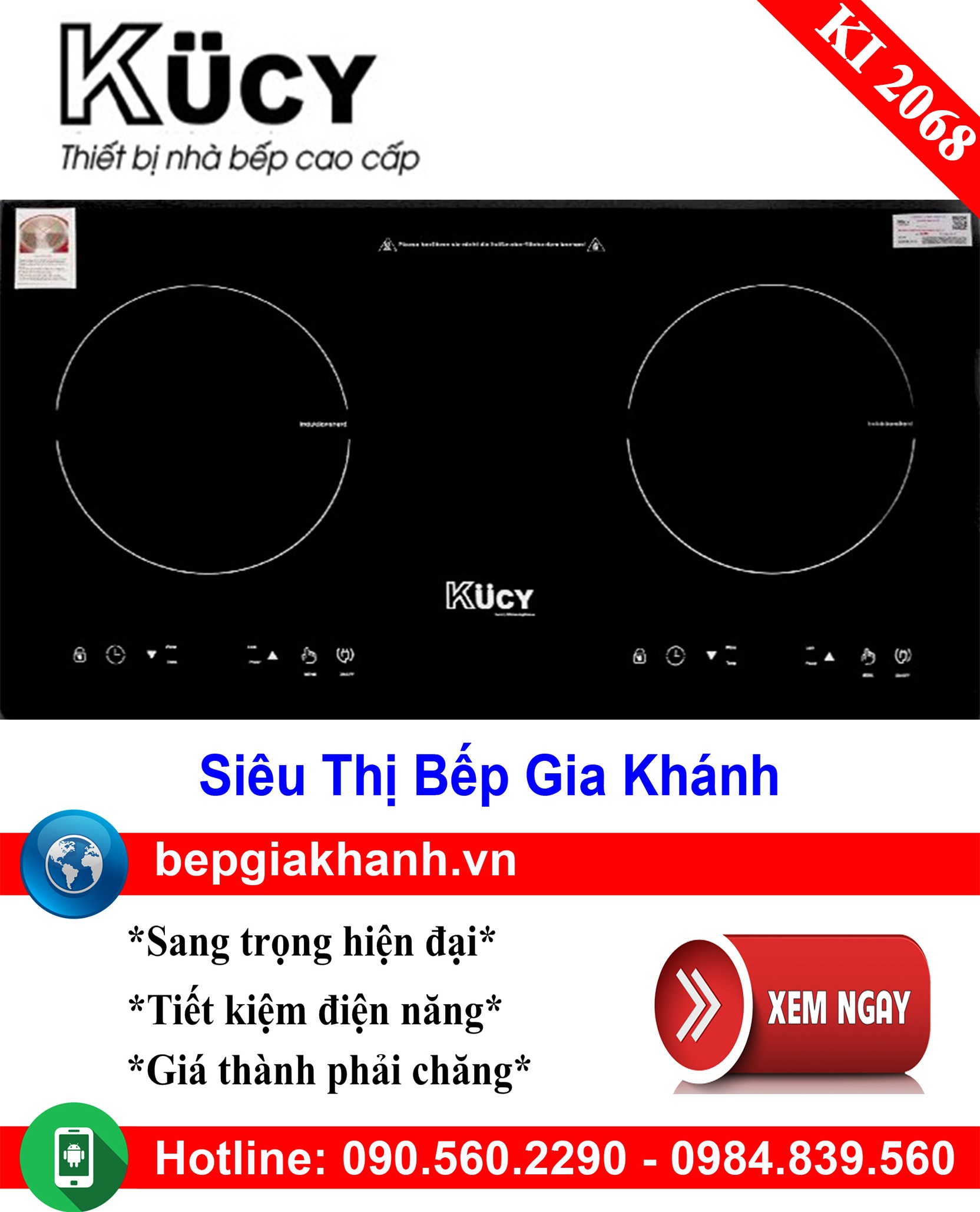 [HCM]Bếp từ đôi Kucy KI 2068, bếp từ, bếp điện từ, bếp từ đôi, bếp điện từ đôi, bếp từ giá rẻ, bếp điện từ giá rẻ, bếp từ đơn, bep tu don, bep tu