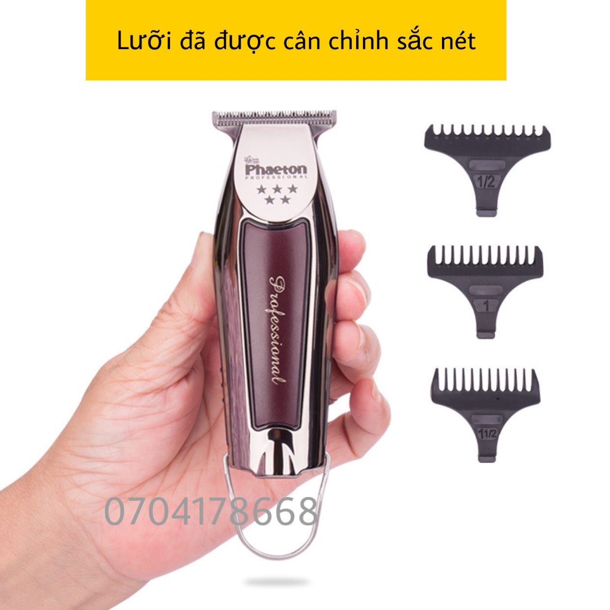 Tông đơ chấn viền Phaeton NO1-lưỡi đã được cân chỉnh ngọt ngào-chuyên bấm viền-dọn khung-tatto-dụng cụ làm tóc ptc