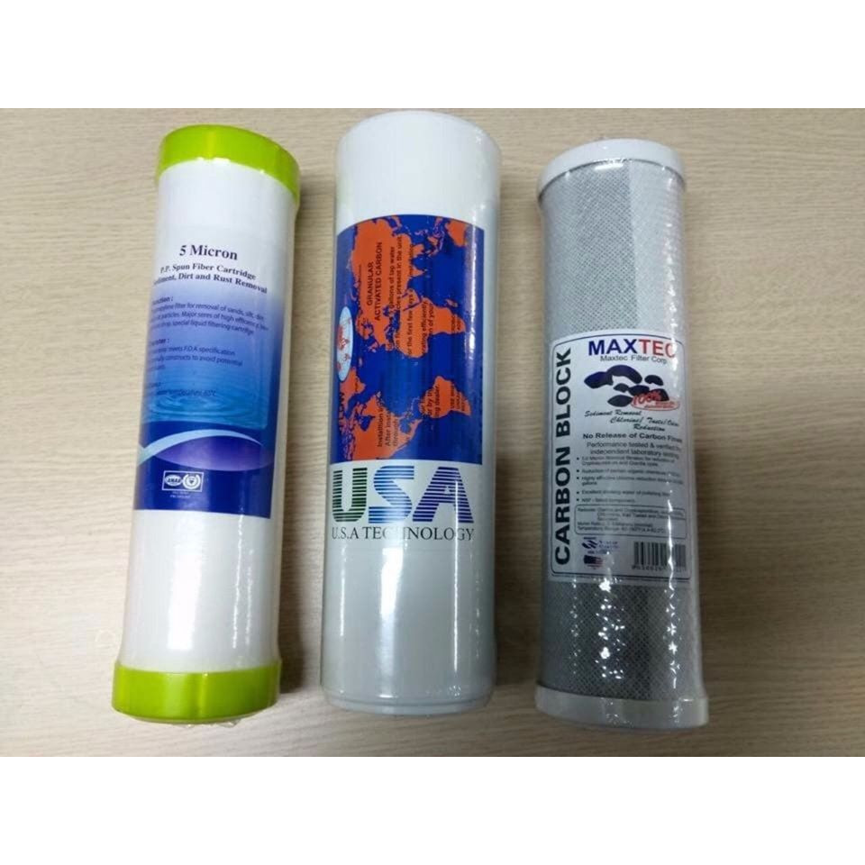 Bộ lõi lọc 1-2-3 máy lọc nước RO dùng cho các loại máy.