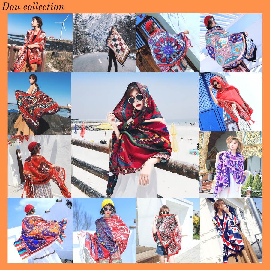(Hàng Đẹp - Có Nhiều Mẫu) Khăn Boho, Khăn Choàng, Khăn Đi Biển, Khăn Choàng Đi Biển Hàng Chất Đẹp Hot Hit