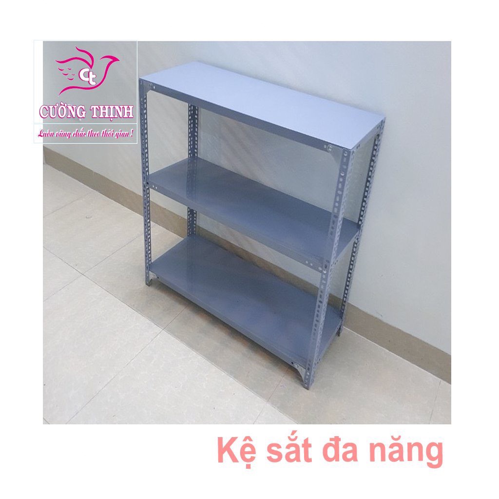 Kệ sắt v lỗ đa năng 3 tầng, dài 0,6m x rộng 0,4m x cao 1m. kệ sắt lắp ghép đa năng