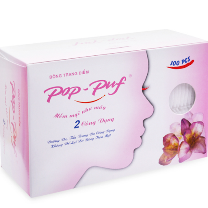 Bông tẩy trang pop-puf 100 miếng