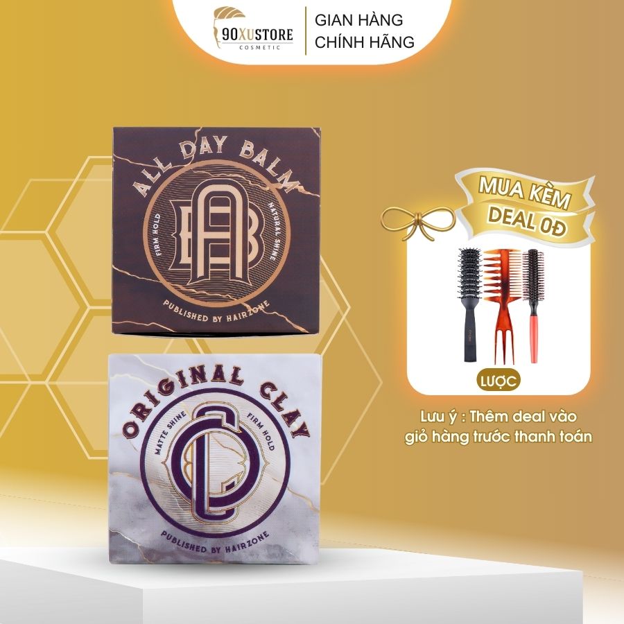 Sáp vuốt tóc nam Original Clay , All Day Blam , giữ nếp tóc , tạo kiểu tóc