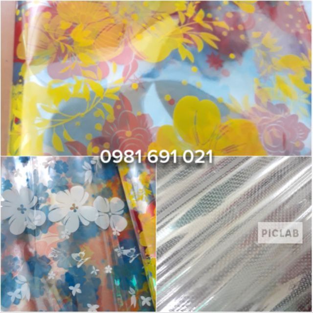 TÚI GIẤY KIẾNG GÓI QUÀ TẾT, IN HOA VĂN,TRONG SUỐT,ĐỦ MÀU size 60x80cm ( 10 túi)