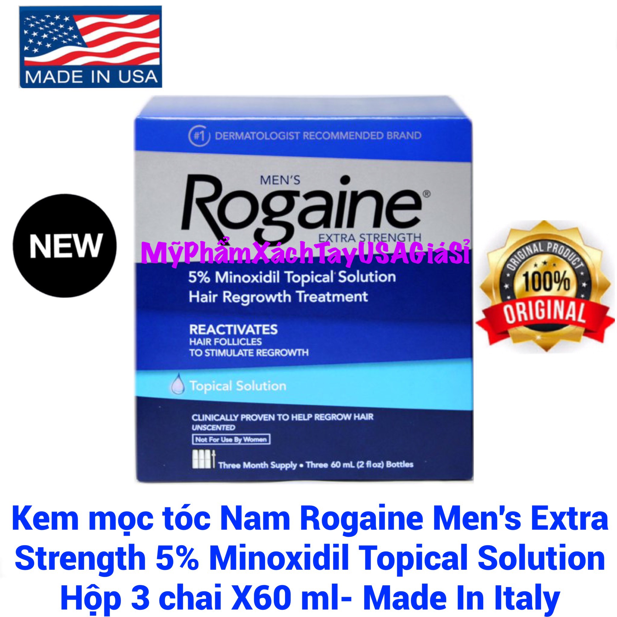 Dung dịch mọc tóc Rogai.ne Bộ 3 chai 60ml x3(dạng dung dịch)
