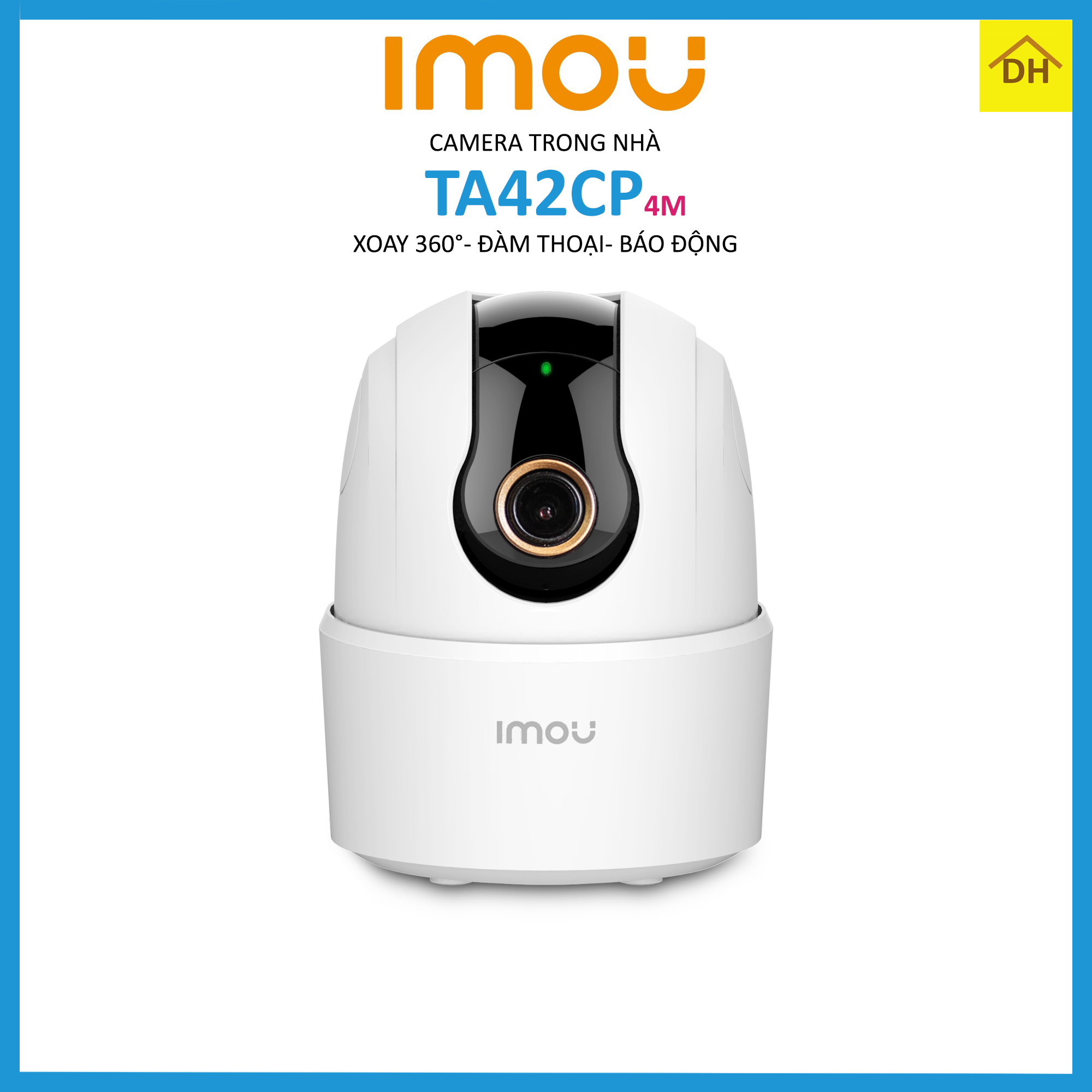 Camera IMOU TA42CP 4M QHD 2K Xoay 360 Độ- Đàm Thoại 2 Chiều- Báo Động Chống Trộm- Wifi Trong Nhà Chính Hãng