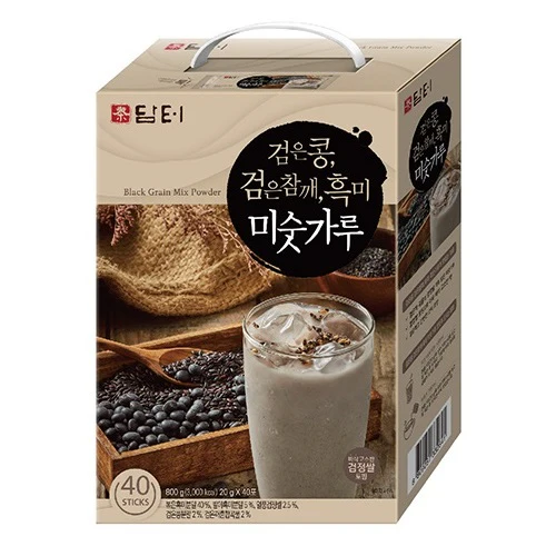 Bột ngũ cốc mè đen đậu đen Hàn Quốc Damtuh 40 gói x 20g