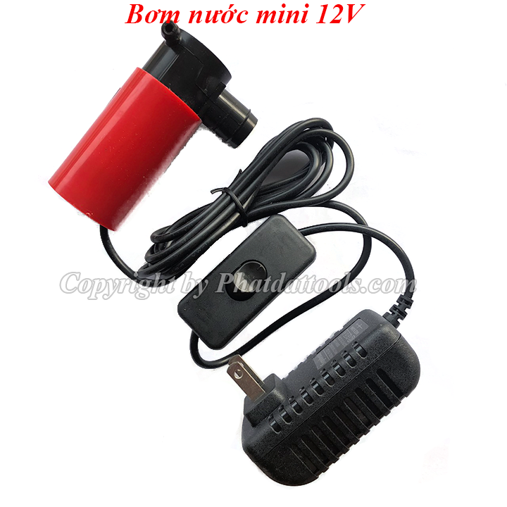 Bơm nước mini 12V đa năng-Bơm máy cắt rãnh tường 5 lưỡi