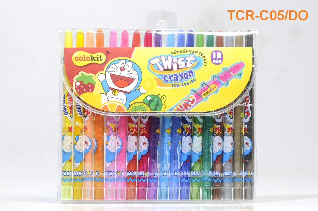 [HCM]Bút sáp vặn 18 màu Doraemon tcr-c05/do đa dạng mẫu mã chất lượng sản phẩm đảm bảo và cam kết hàng đúng như mô tả