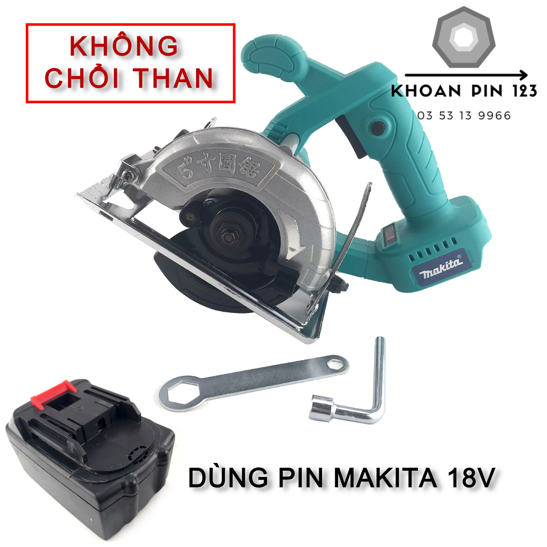 Máy cưa bàn không chổi than dùng pin Makita