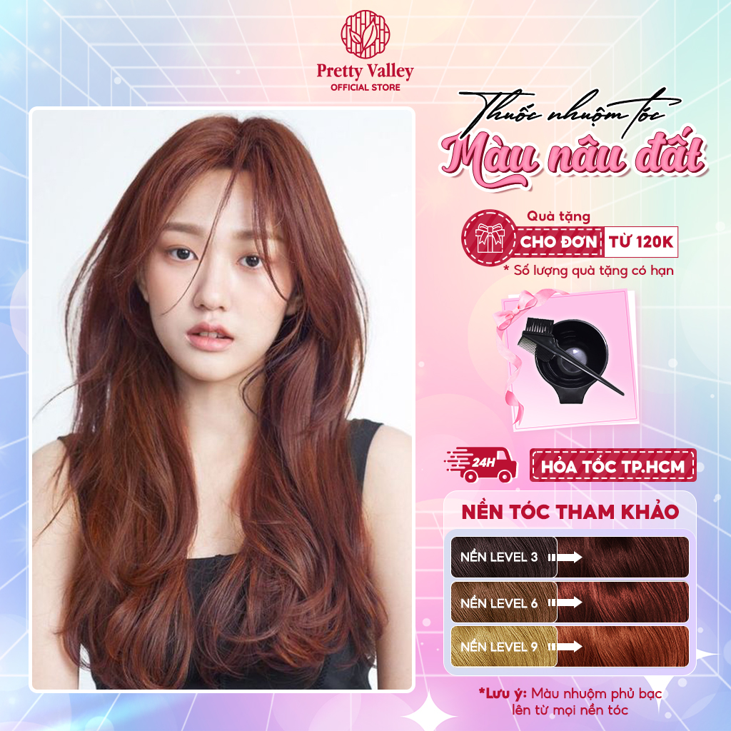Thuốc nhuộm tóc, thuốc nhuộm màu NÂU ĐẤT Molokai siêu dưỡng - Pretty Valley Hair