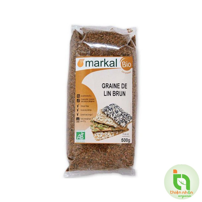 Hạt lanh vàng/ nâu hữu cơ markal 500g