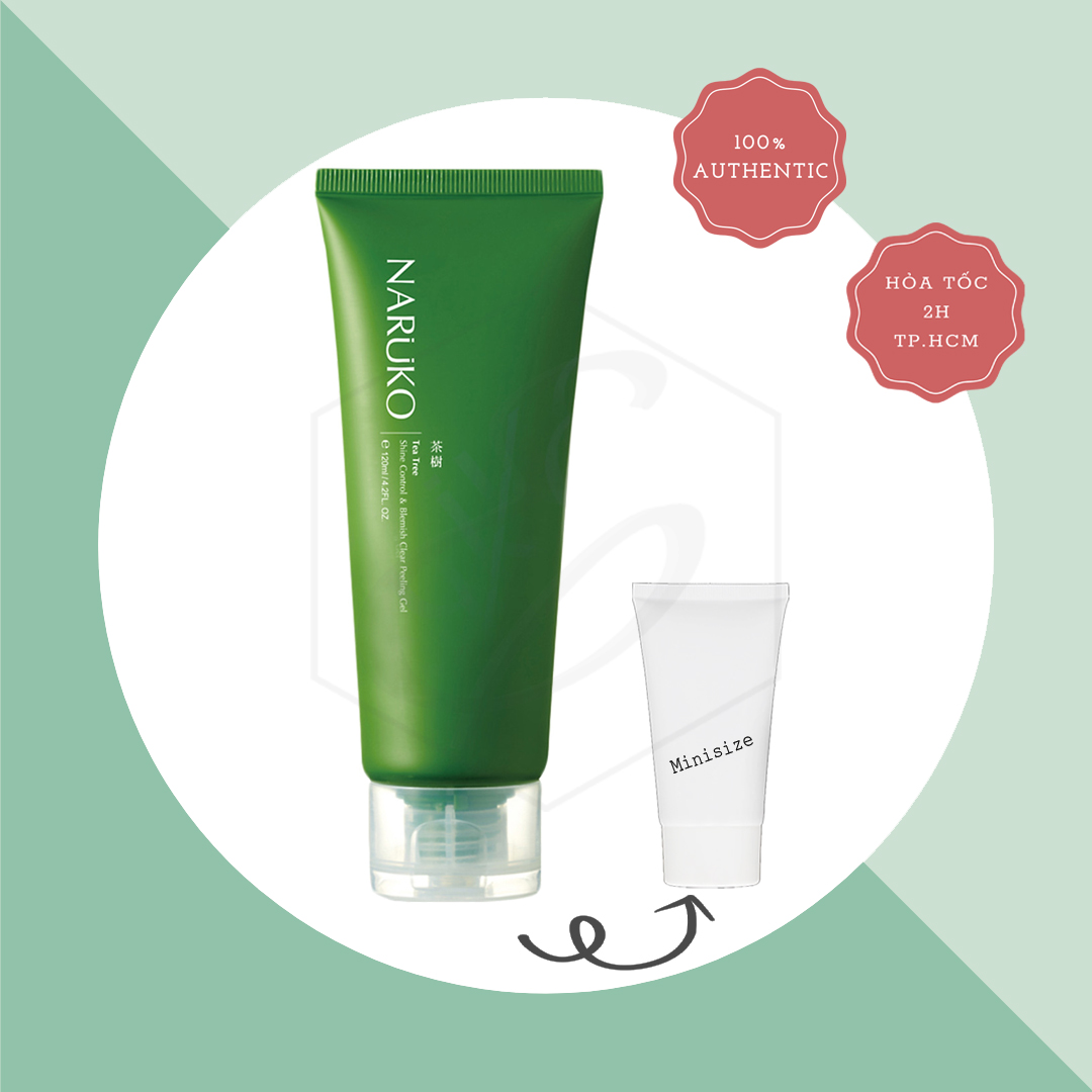 Tẩy tế bào chết naruko tea tree shine control & blemish clear peeling gel - 120ml