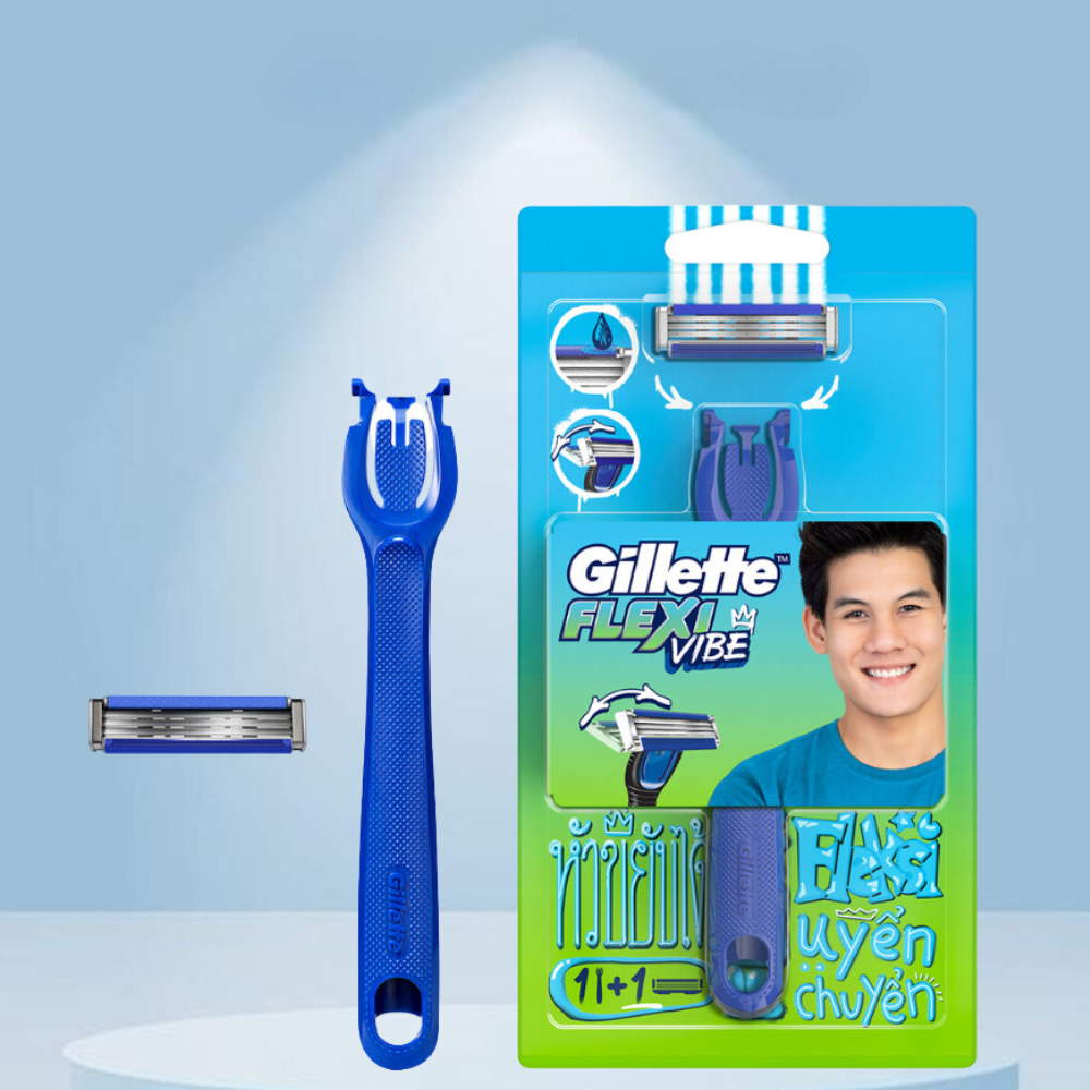 QTNK Dao cạo Gillette FLexi Vibe Vỉ 1 cây 1up