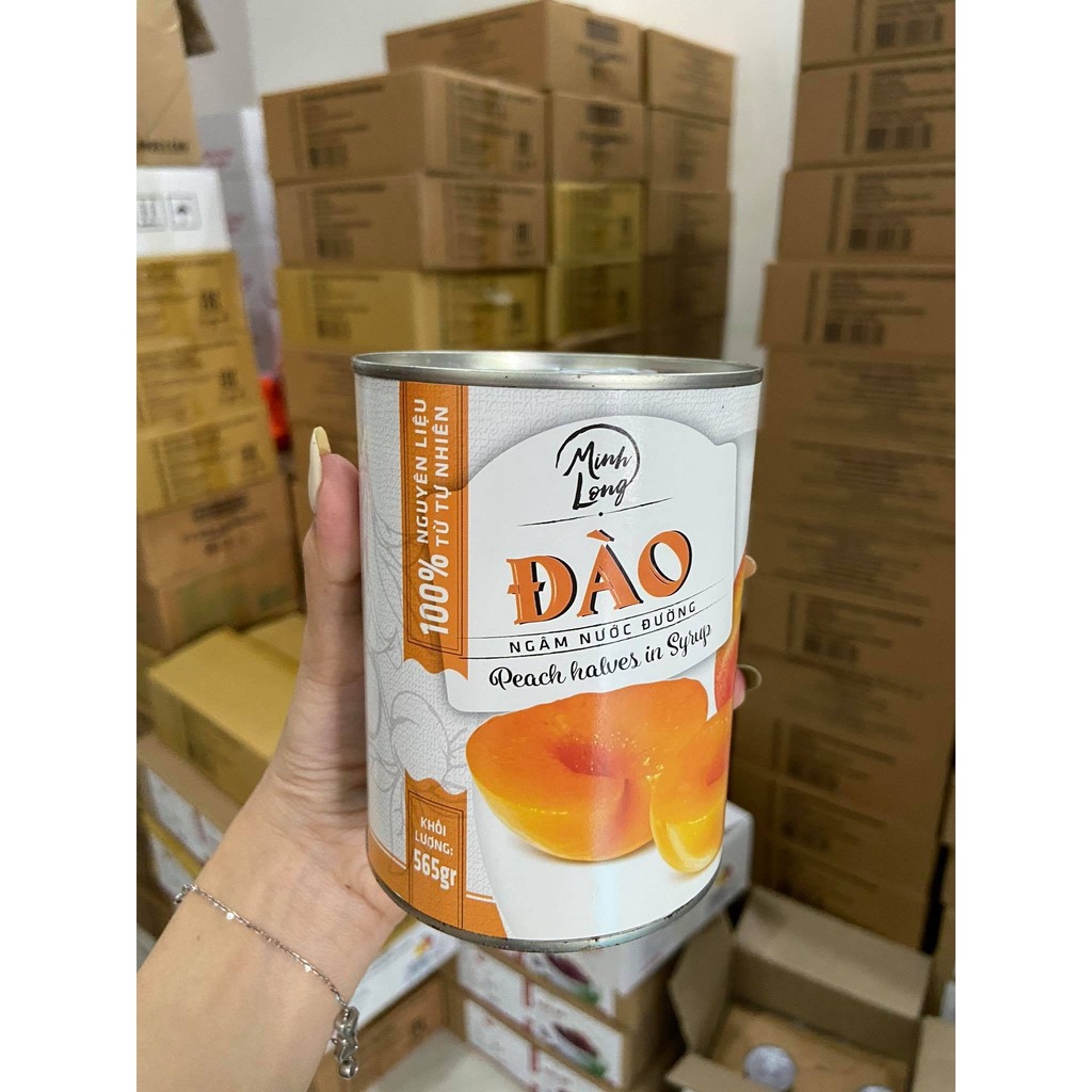 1 thùng 6 hộp đào giòn Cát Long 425 gr giá Sock