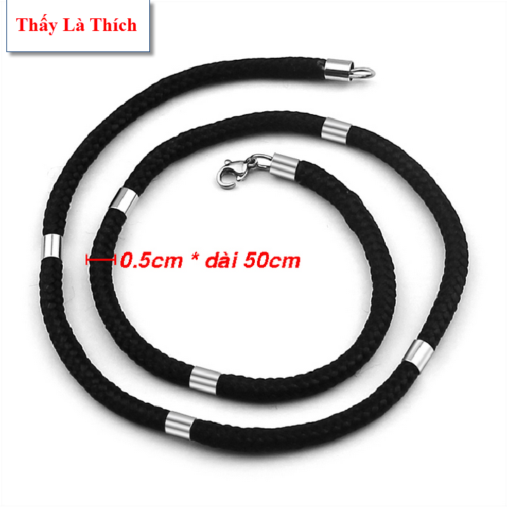 Dây chuyền dây dù cách điệu inox - Cam kết 1 đổi 1 nếu hoen gỉ sét