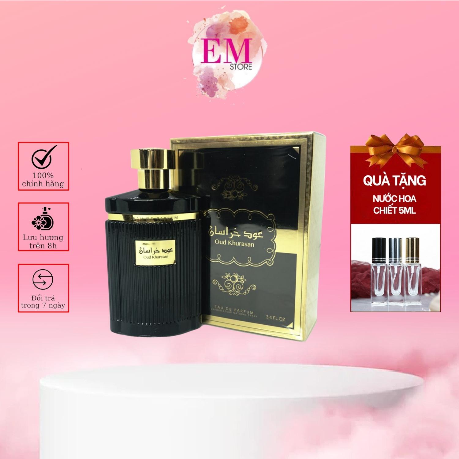 Nước hoa Dubai Oud Khurasan Arab dành cho nam mùi hương mạnh mẽ cuốn hút 100ml