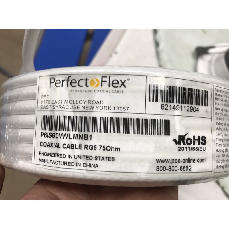 Dây cáp đồng trục rg6 5c 20m chính hãng ppc usa