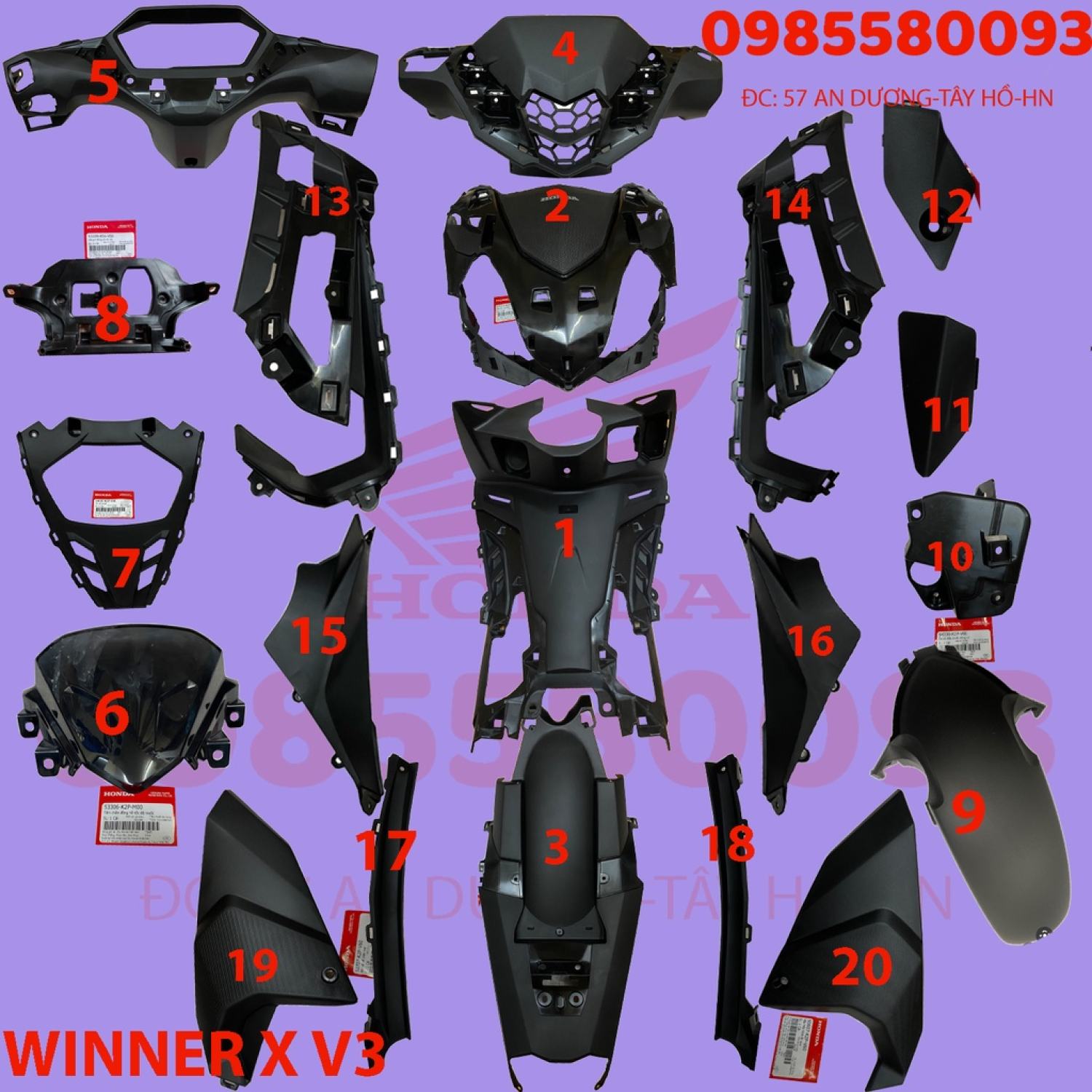 Dàn áo, nhựa nhám winner v3 2022, có bán lẻ từng món