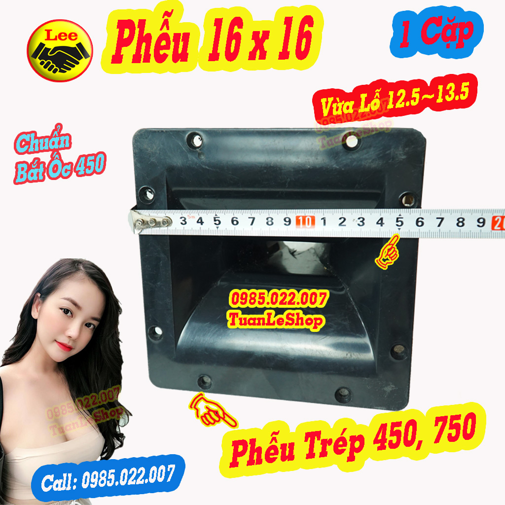 Phễu 16x16 treble kèn 450, họng kèn 16x16 - giá 2 chiec