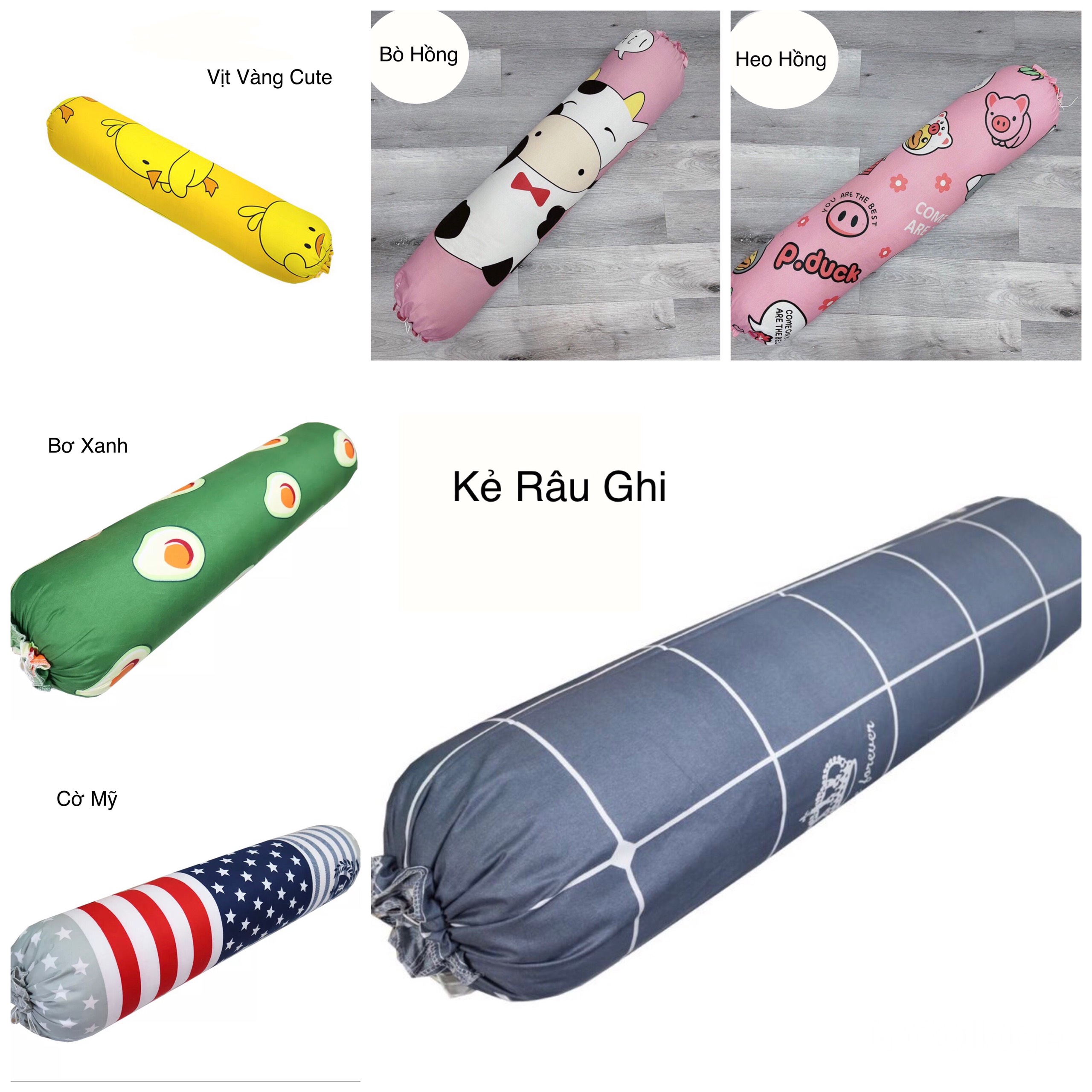 Gối ôm người lớn kích thước 30x100cm được làm từ bông hạt sạch , được chọn mẫu áo gối