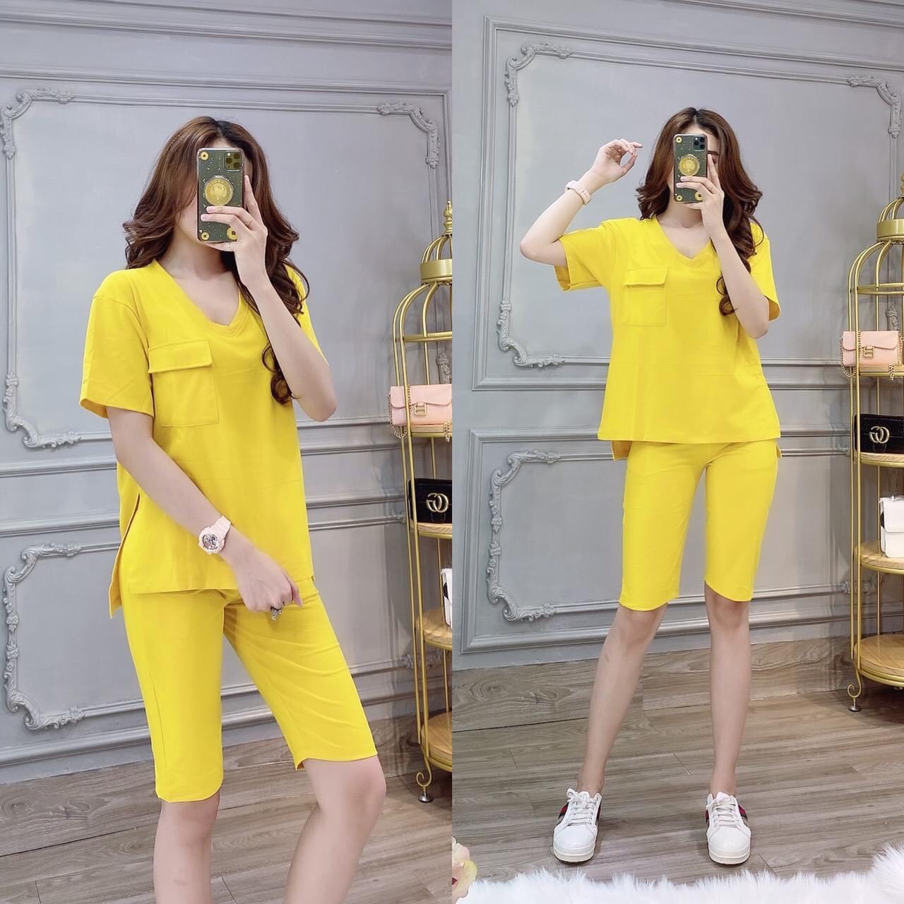Set bộ thời trang xẻ tà siêu xinh
