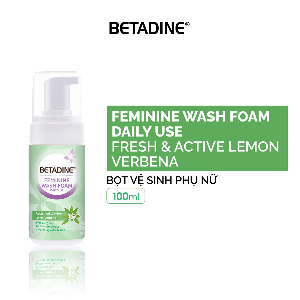 Bọt vệ sinh phụ nữ Betadine Feminine Wash Foam Daily Use Fresh & Active
