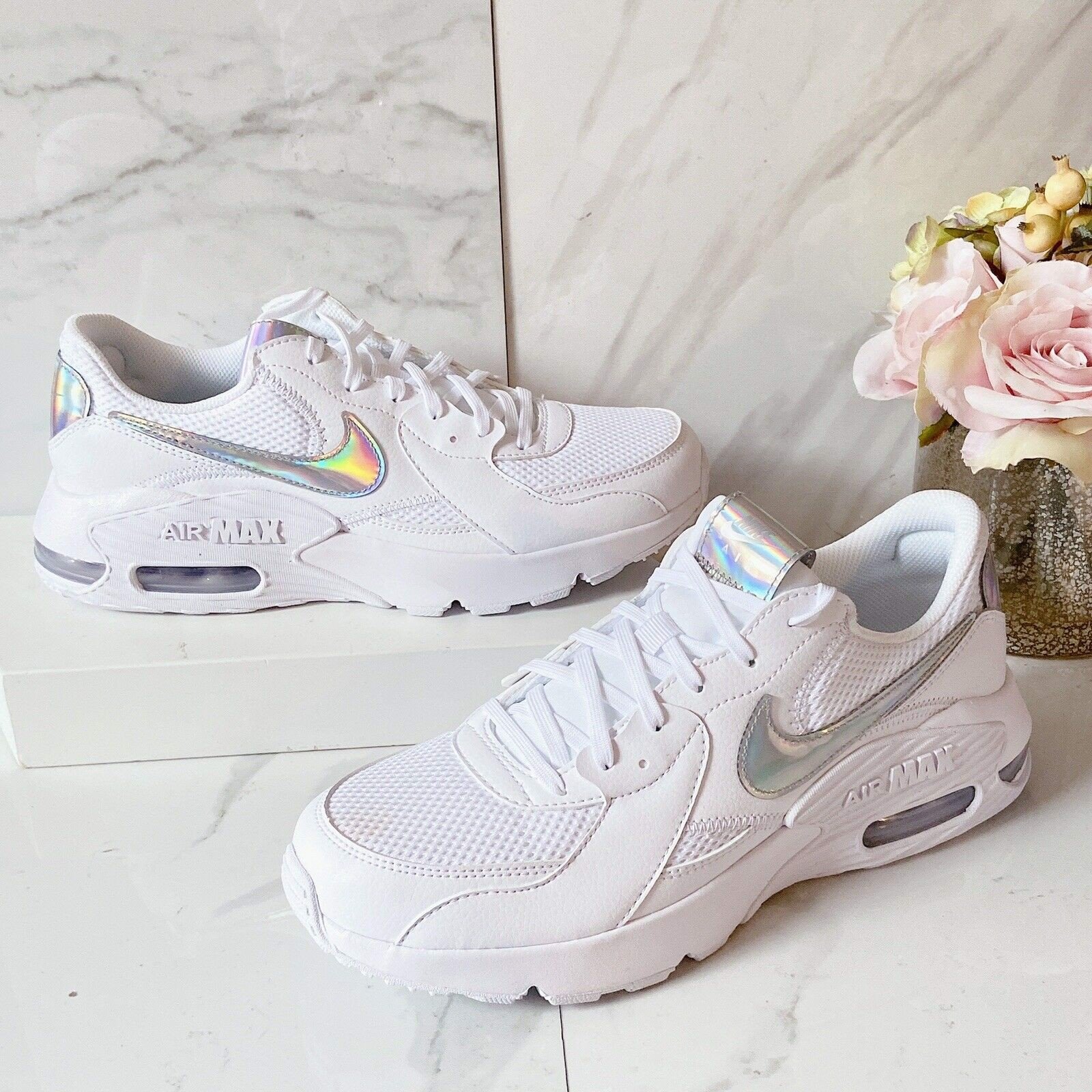 nike air max holographic white