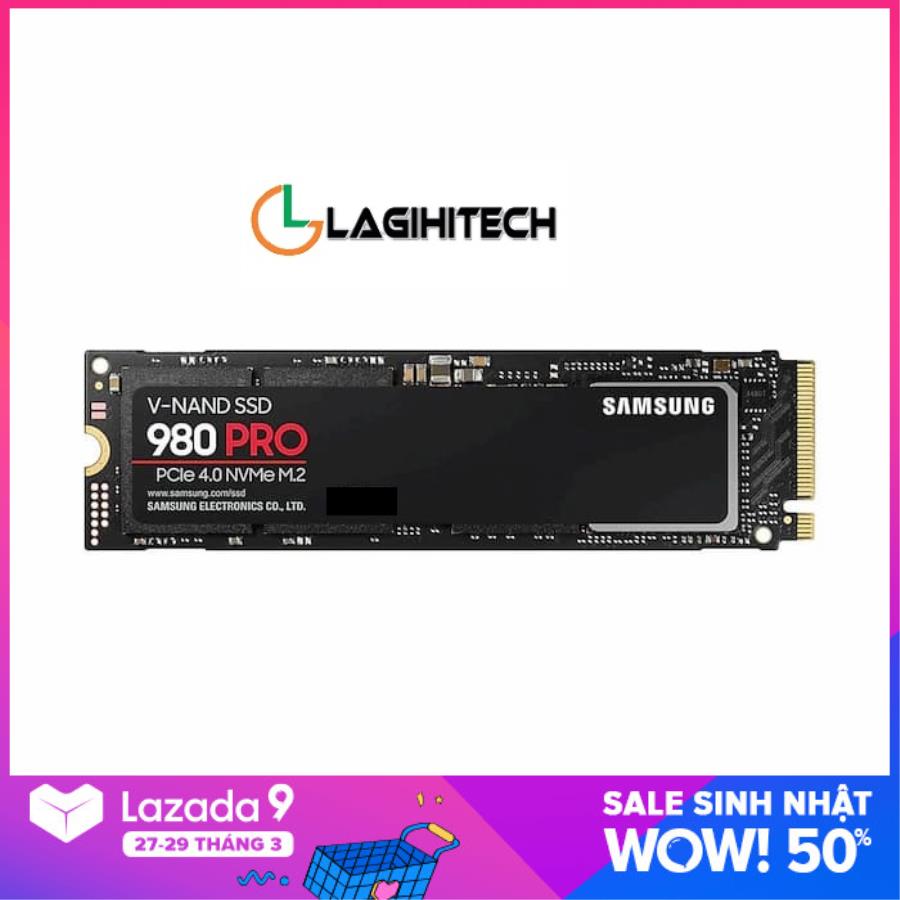 Lagihitech Ổ Cứng gắn trong SSD Samsung 980 Pro 500GB / 1TB / 2TB M2 PCIe 4.0 Bảo Hành 5 năm Samsung