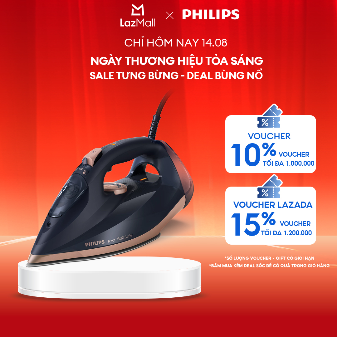 [QUÀ TẶNG HẤP DẪN - SLCH] Bàn Ủi Hơi Nước Philips DST7510/80 - Hàng Phân Phối Chính Hãng