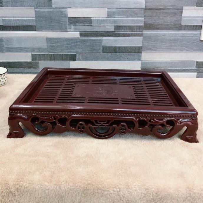 Khay trà kiểu Nhật có chân sang trọng, khay trà cao cấp Kích thước 35x23x6cm