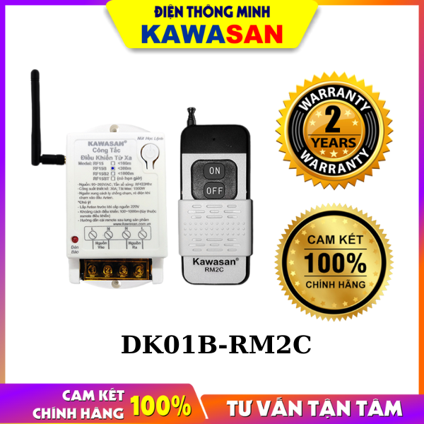 Công Tắc Điều Khiển Từ Xa Công Suất Cao DK01B-RM2C (30-100m)
