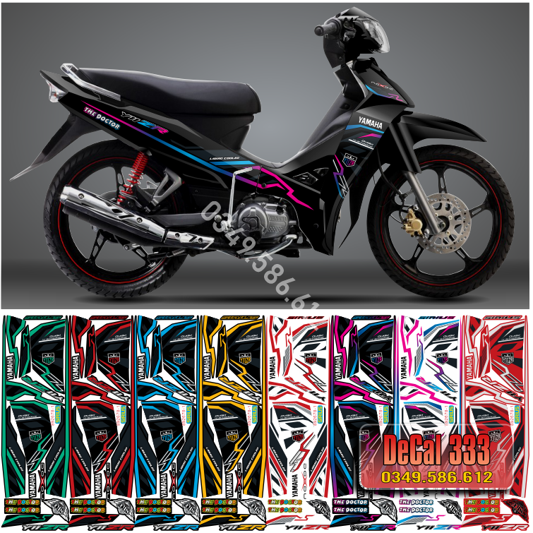 Tem rời sirius 110cc 50cc rc xăng cơ mẫu y11zr v2 892678 - nhiều lựa chọn màu
